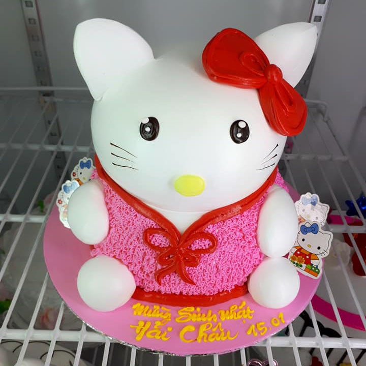 Bánh sinh nhật Hello Kitty áo hồng đáng yêu tặng bé gái - Bánh ...