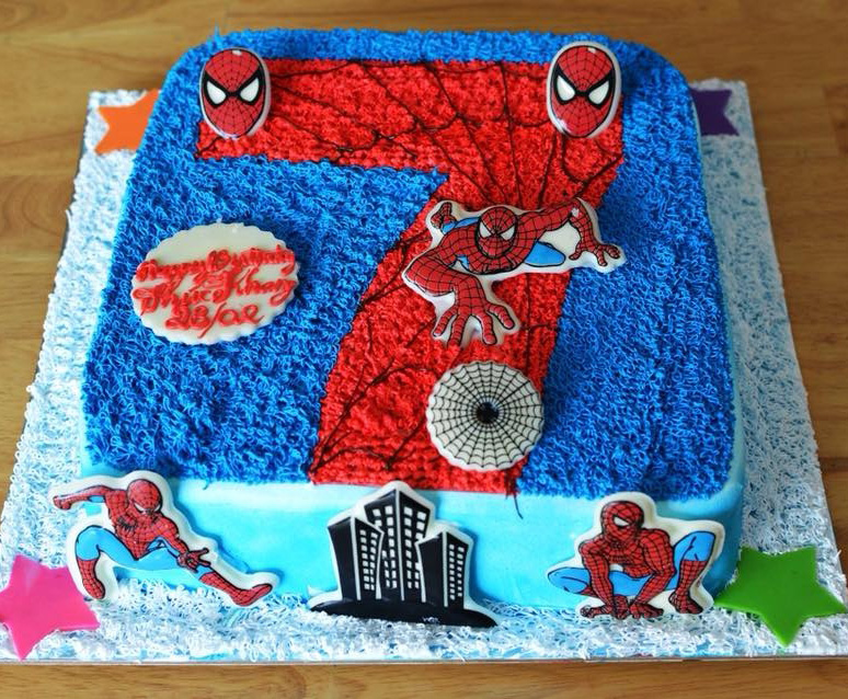 Bánh Sinh Nhật Vẽ Hình Người Nhện Cực Nhanh Và Đơn Giản - Draw Spider Man  On Cake - YouTube