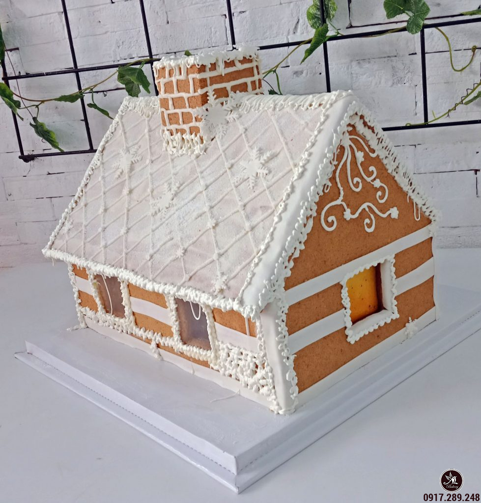 Bánh kem hình ngôi nhà đơn sơ và ấm cúng mùa giáng sinh - Bánh ...
