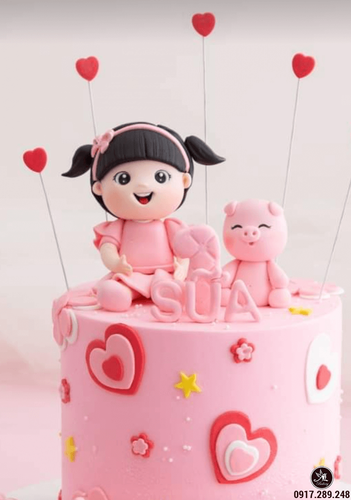 Bánh kem sinh nhật mừng bé gái 1 tuổi - Alo Flowers