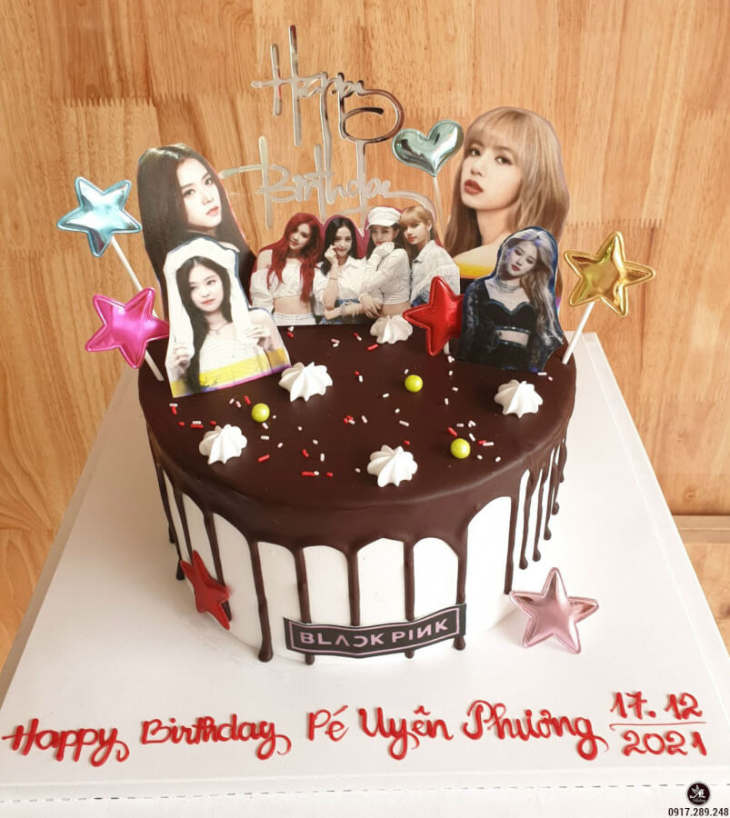 Bánh sinh nhật in hình nhóm nhạc Blackpink độc đáo hoành tráng tặng nữ   Bánh Kem Ngộ Nghĩnh